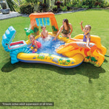 Intex 57444 Dinosaur Play Centre Kids Inflatable Pool with Water Slide - Rear View