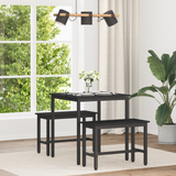 Dining Tables 70 x 70 x 75 cm METAL - Side View