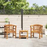 Rose Bench Natural 68.5 x 46 x 82.5 cm Solid Acacia Wood - Side View