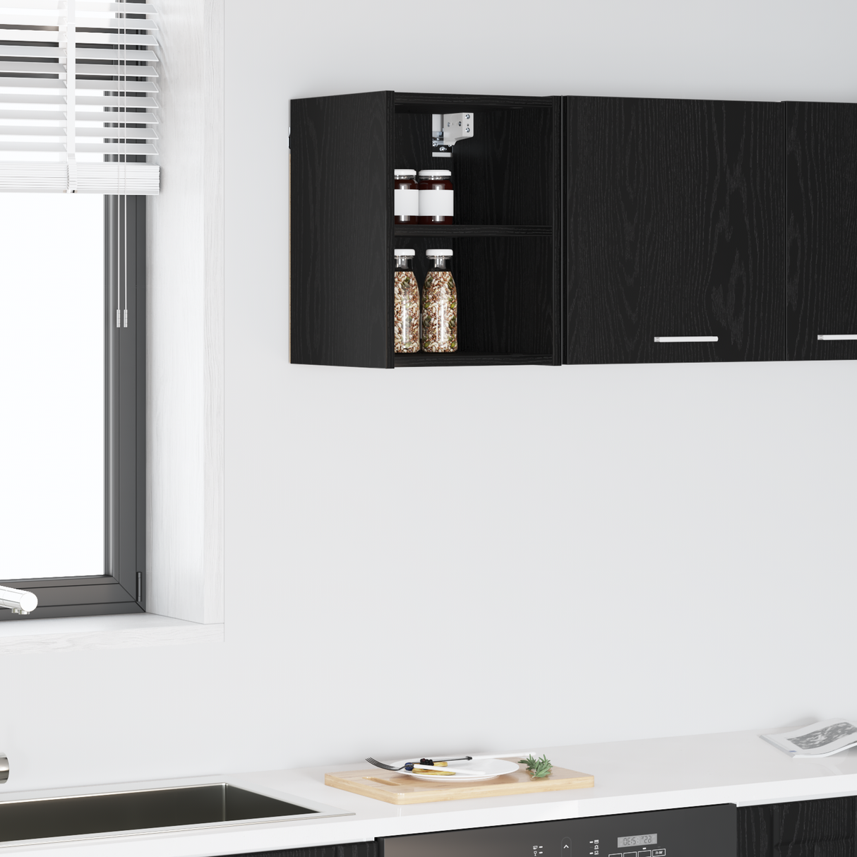 Hanging Cabinet Black Oak 30 x 29,5 x 40 cm Engineered Wood
