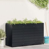 Wheelie Bin Storage for 3 Bins Black 204 x 77,5 x 121,5 cm - Side View