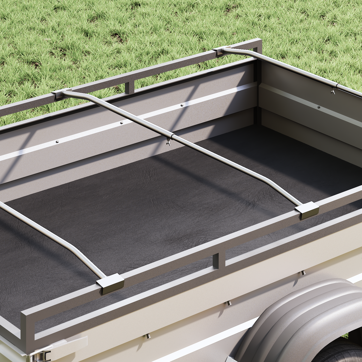 Tarpaulin Bracket for Trailers 4 pcs Silver 100-145 cm Aluminum