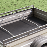 Tarpaulin Bracket for Trailers 4 pcs Silver 100-145 cm Aluminum - Side View