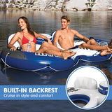 Intex 58837 River Run II Inflatable Water Tube with Ice Cooler - Close-Up Angle