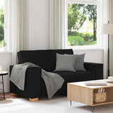 2-Seater Sofa Black 160x78x84 cm Fabric - Front View
