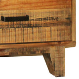 Coffee Table Wooden Frame 2 Drawers Storage in Light Brown Colour - 45-Degree Angle