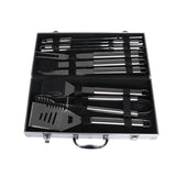 Moyasu 10Pcs BBQ Tool Set Stainless - Top-Down View