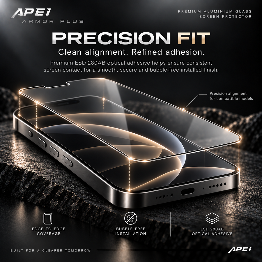 APEI Armor Plus Premium Aluminium Glass Screen Protector