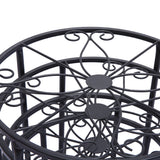 4 x Levede Metal Plant Stand Outdoor Black - Top-Down View