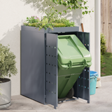 Wheelie Bin Storage with Planter Roof for Single 240L Bin - Top-Down View