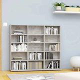 CD Cabinet Concrete Grey 100x23x89.5 cm Engineered Wood - Front View