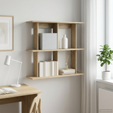 Wall Shelf Wall-Mounted Sonoma Oak 80 x 20 x 75 cm - Side View