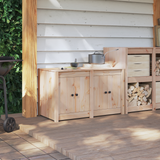 Kitchen Cabinet with Shelf MEPPEL Brown Oak 106 x 55 x 64 cm - Top-Down View