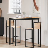 Bar Table Natural 110 x 55 x 105 cm Solid Pine Wood - Side View