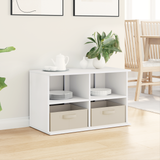 TV stand with Drawer White 79 x 40 x 48 cm - Top-Down View