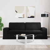Sofa Black 222 x 80 x 82 cm Fabric