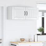 Wall Cabinet LUCCA 2 pcs High Gloss White Engineered Wood