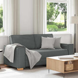 2-Seater Sofa Dark Grey 180x78x84 cm Fabric - Front View