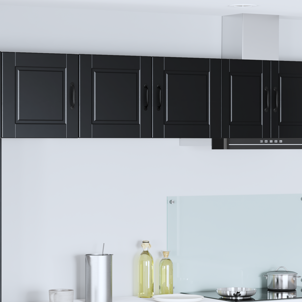 Wall Cabinet PORTO Black 80 x 31 x 40 cm Engineered Wood