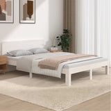 Bed Frame without Mattress White 150x200 cm - Front View