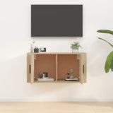 Wall Mounted TV Cabinet Sonoma Oak 80x34.5x40 cm - Side View