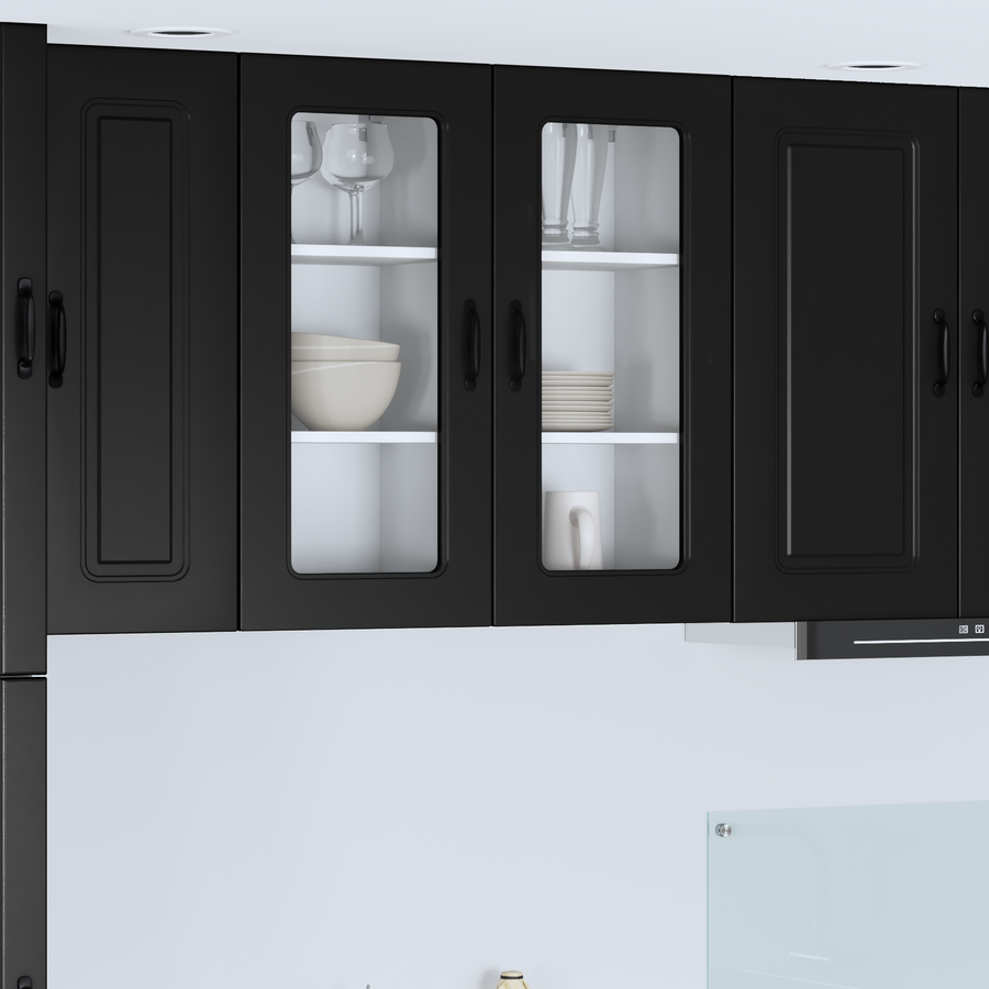 Dishwasher Panel Kalmar Black 40 x 31 x 80 cm Engineered Wood
