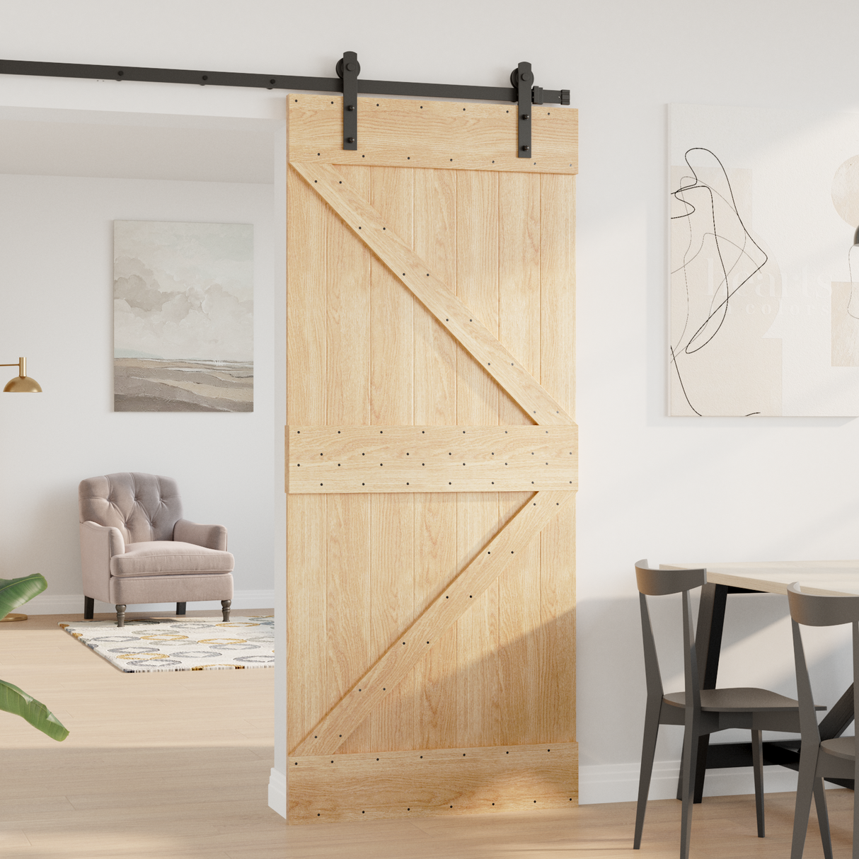 Door NARVIK Natural 90 x 210 cm Solid Pine Wood
