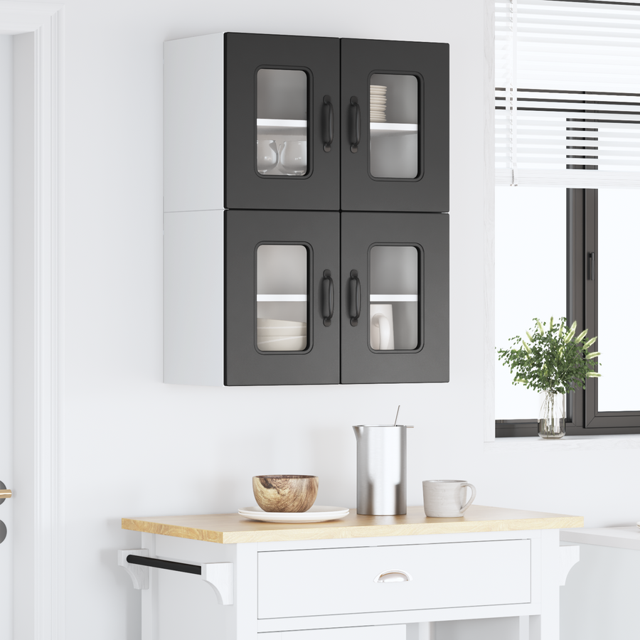 Dishwasher Panel Kalmar 2 pcs Black Engineered Wood