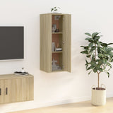Wall Mounted TV Cabinet Sonoma Oak 40x34.5x100 cm - Side View