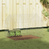 Rabbit Cage Silver 100 x 78 x 78 cm Galvanised Steel - Top-Down View