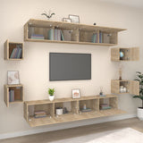 8 Piece TV Cabinet Set Sonoma Oak Engineered Wood