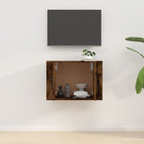 Wall Mounted TV Cabinet Smoked Oak 57x34.5x40 cm - Side View