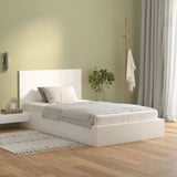Bed Headboard White 120 cm Engineered Wood - Side View