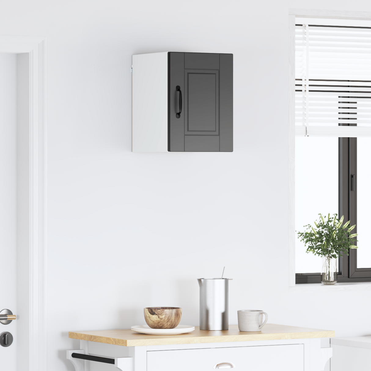 Wall Cabinet PORTO Black 30 x 31 x 40 cm Engineered Wood