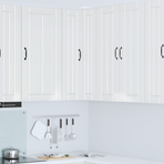 Wall Corner Cabinet LUCCA High Gloss White 57 x 57 x 100 cm