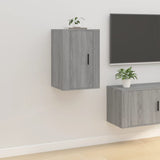 Wall Mounted TV Cabinets 2 pcs Grey Sonoma 40x34.5x60 cm - Side View