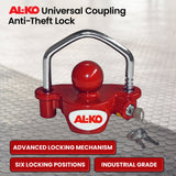 AL-KO 616950 Anti-Theft Universal Coupling Lock - Top-Down View