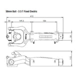 AL-KO 3.5T Off-Road Ball Coupling for Trailers Caravans Electric Brake