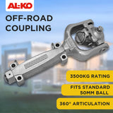 AL-KO 3.5T Off-Road Ball Coupling for Trailers Caravans Electric Brake - Close-Up Angle