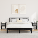 Bedside Table 2 pcs Black Oak 41 x 40 x 45 cm Engineered Wood