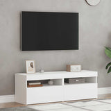 TV Cabinets with LED Lights 2 pcs White 60x35x40 cm - Top-Down View
