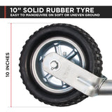 AL-KO 10-inch 623660XP3 Heavy-Duty Solid Tyre Jockey Wheel