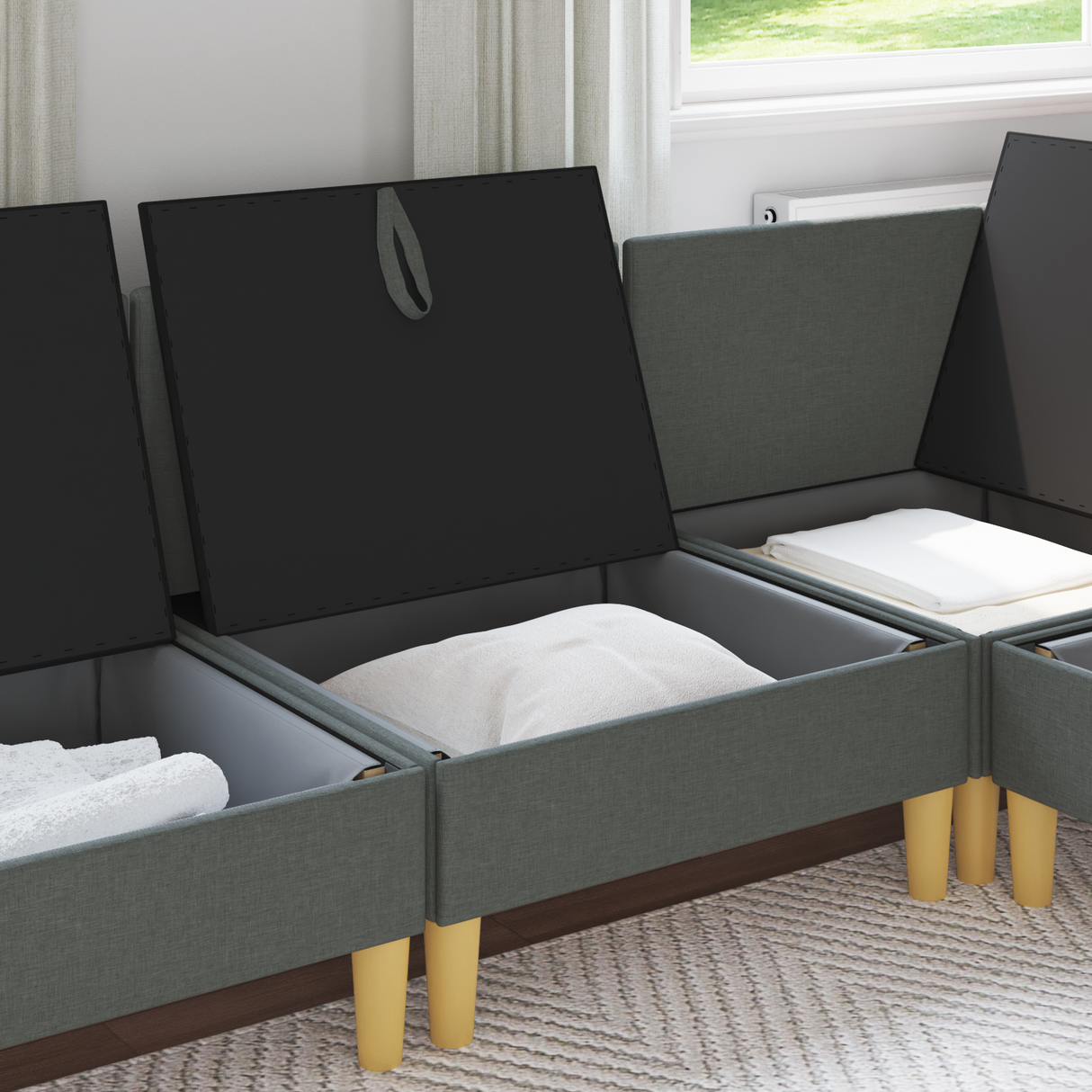 Sofa with Storage Fabric