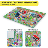 Rollmatz Race Track Baby Kids Play Floor Mat 200cm x 120cm - Top-Down View