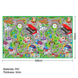 Rollmatz Race Track Baby Kids Play Floor Mat 200cm x 120cm - 45-Degree Angle