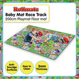 Rollmatz Race Track Baby Kids Play Floor Mat 200cm x 120cm - Rear View