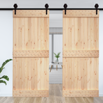 Door NARVIK 100 x 210 cm Solid Pine Wood (Untreated) Natural