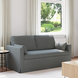 Sofa Dark Grey 158 x 78 x 80 cm Fabric - Front View