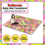 Rollmatz Candyland Baby Kids Play Floor Mat 200cm x 120cm - Rear View
