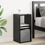 Bedside Table with Drawer 2 pcs Black Oak 30.5 x 27 x 59.5 cm - Top-Down View